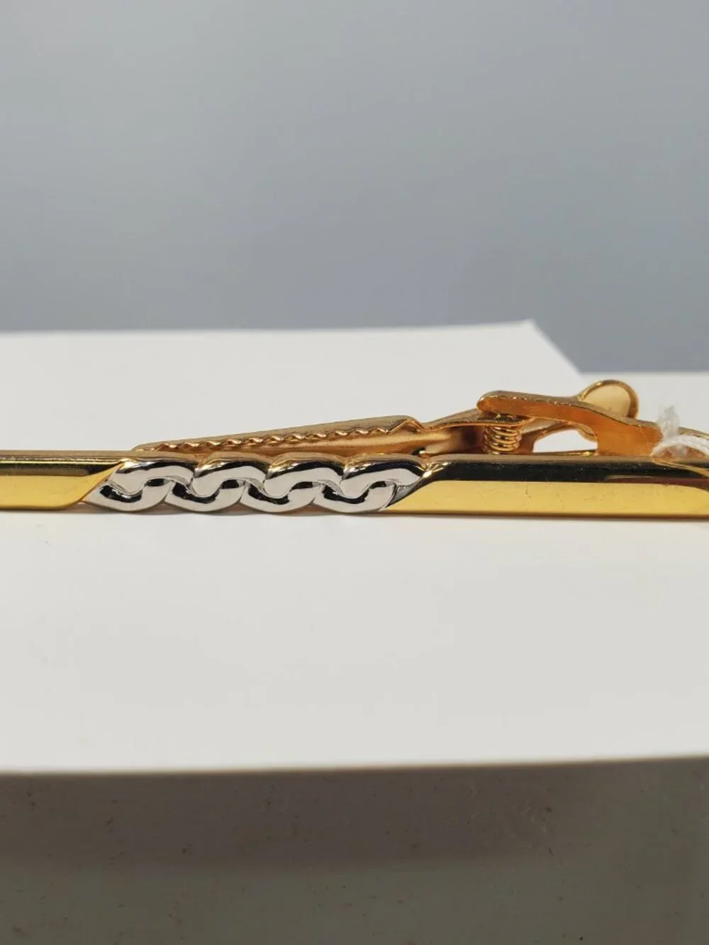 Gold-Tone & Silver-Tone Chain-Link 3-Piece Cufflink and Tie Clip Set